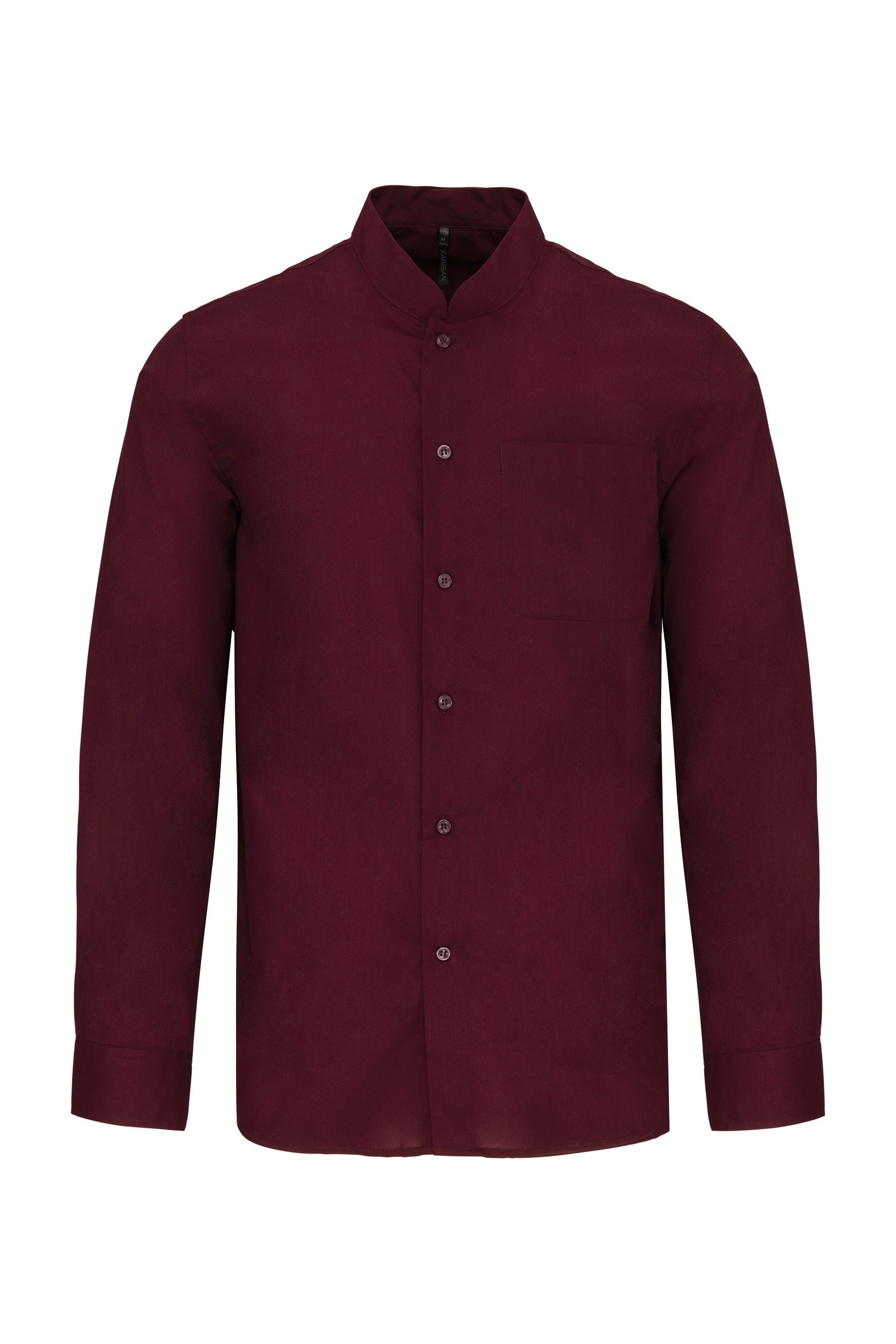 Camicia con Colletto alla Coreana in Lino Mill Brook da Uomo in blu scuro Camicia con Colletto alla Coreana in Lino Mill Brook da Uomo in blu scuro
