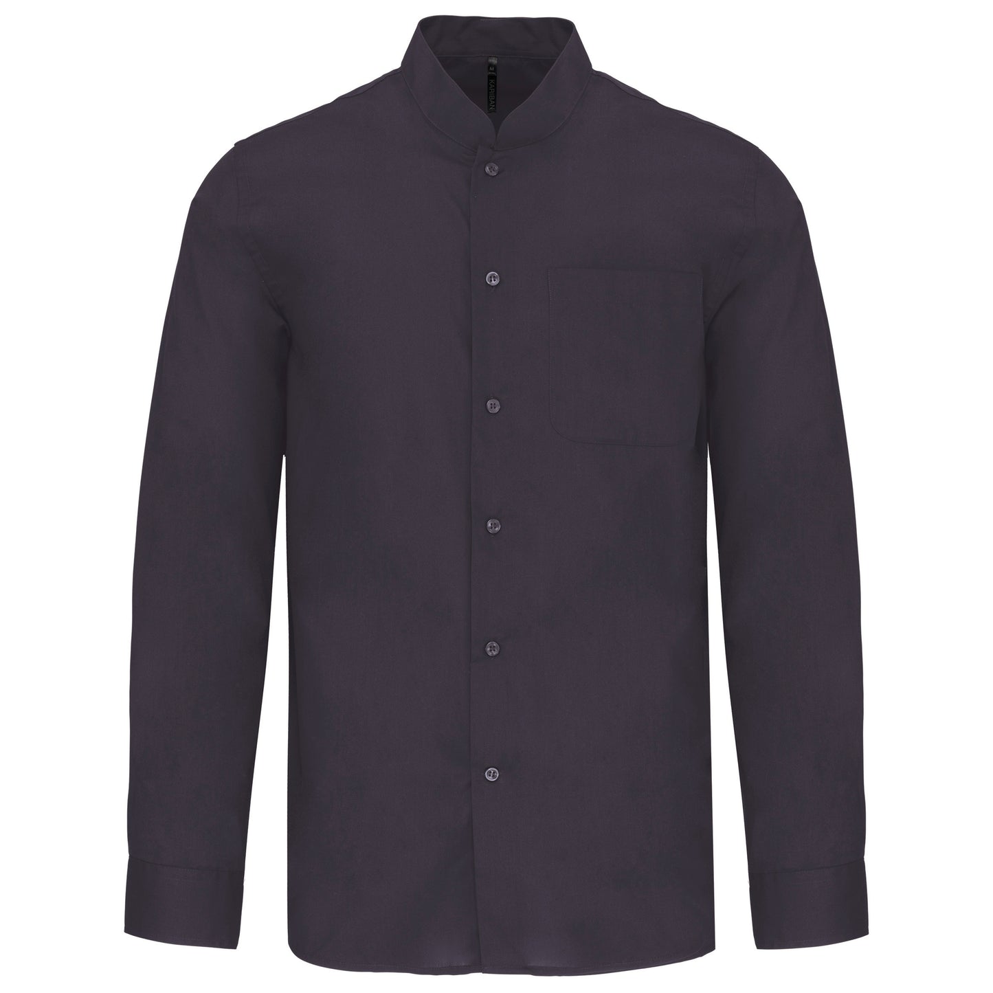 K515 - Camicia uomo collo alla coreana manica lunga