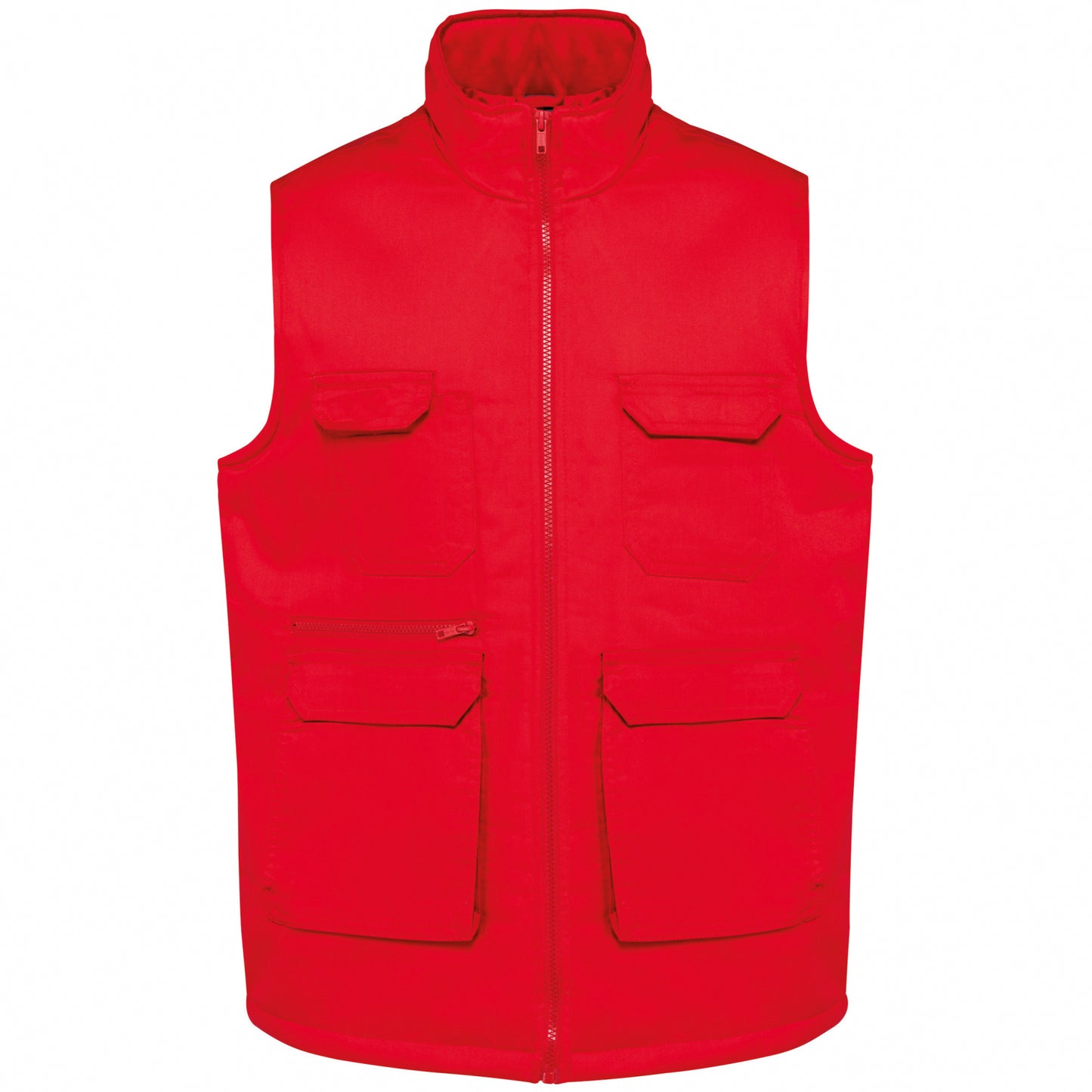 WK607 - Gilet unisex in policotone multitasche imbottito