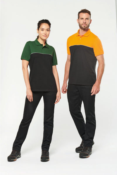 WK210 - Polo unisex bicolore ecosostenibile maniche corte