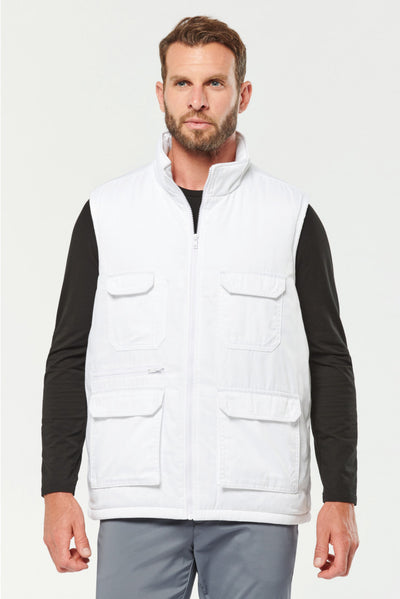 WK607 - Gilet unisex in policotone multitasche imbottito